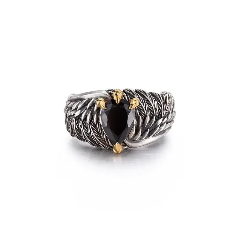 Eagle Flying Wei Clothing Flying Eagle Domineering Ring Personality Fashion Feather Ring