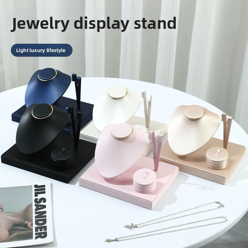 

Комбинированный набор, вешалка для ювелирных изделий, кожаный поднос для ювелирных изделий, ювелирный магазин, кольцо, браслет, ожерелье, серьги, универсальная стойка.