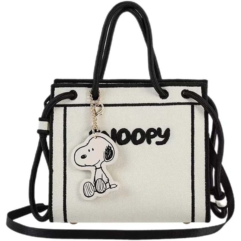 Snoopy portable canvas handbag women shoulder bag summer all-match 2022 new fashion girl tote bag messenger bag