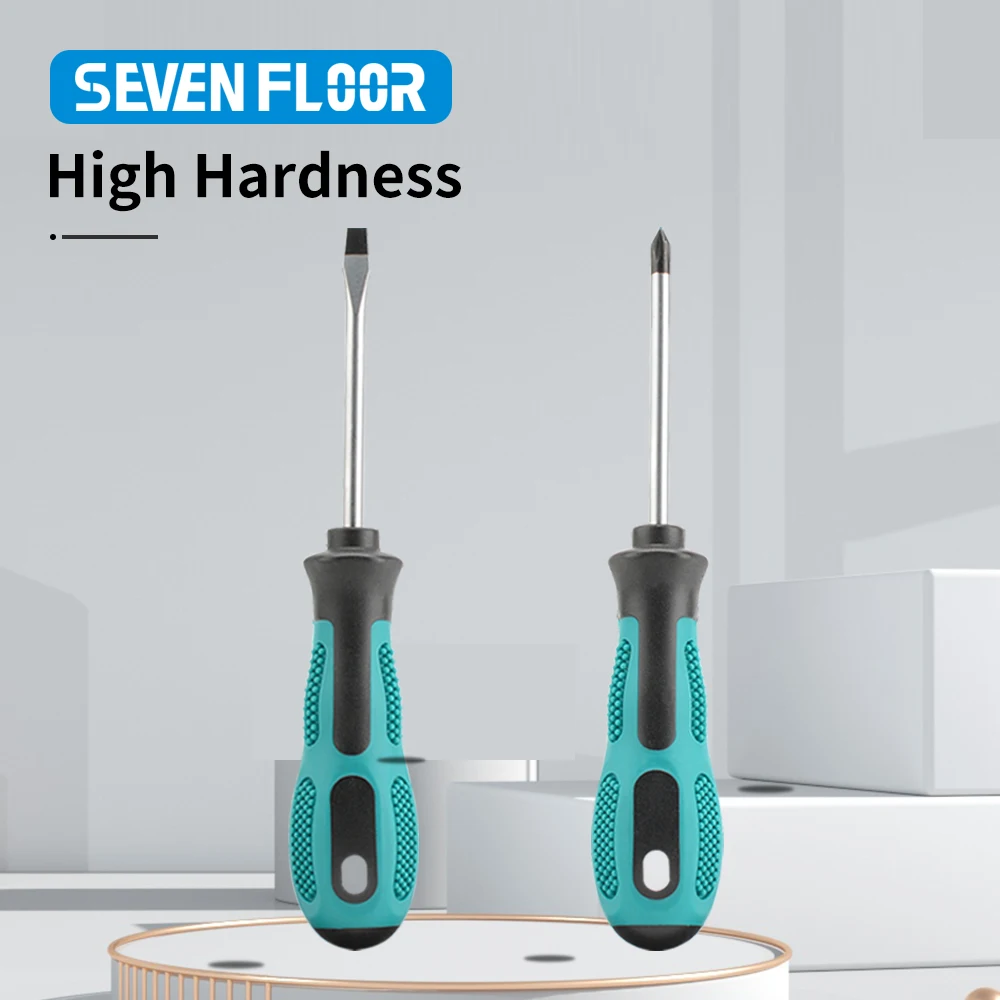 1 unidade de chave de fenda magnética 3x75mm com ponta plana e cruzada, cabo antiderrapante, ferramenta manual para reparos domésticos