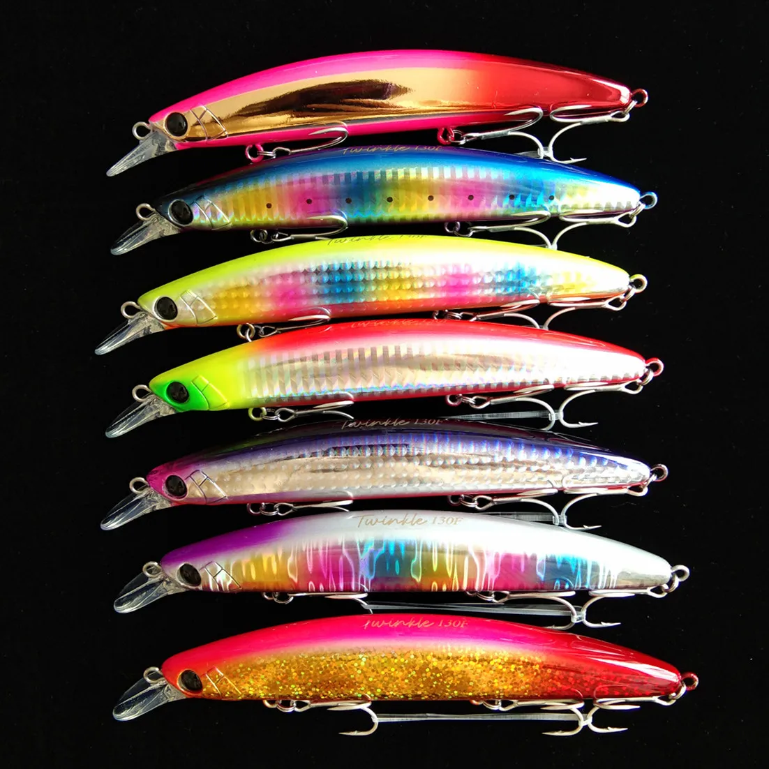 

TSURINOYA 7pcs Floating Minnow Fishing Lure 130mm 5.12in 80-150cm TWINKLE Artificial Large Hard Baits Flounder Sea Fishing Lures