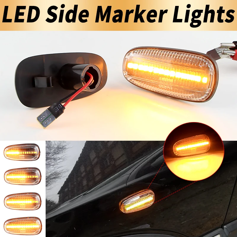 2PCS LED Side Marker Lights Canbus ​For Cadillac SLS Saiwei 07-09 SRX XLR/XLR-V 04-09 STS 05-11 Escalade 08-13 Turn Signal Lamps