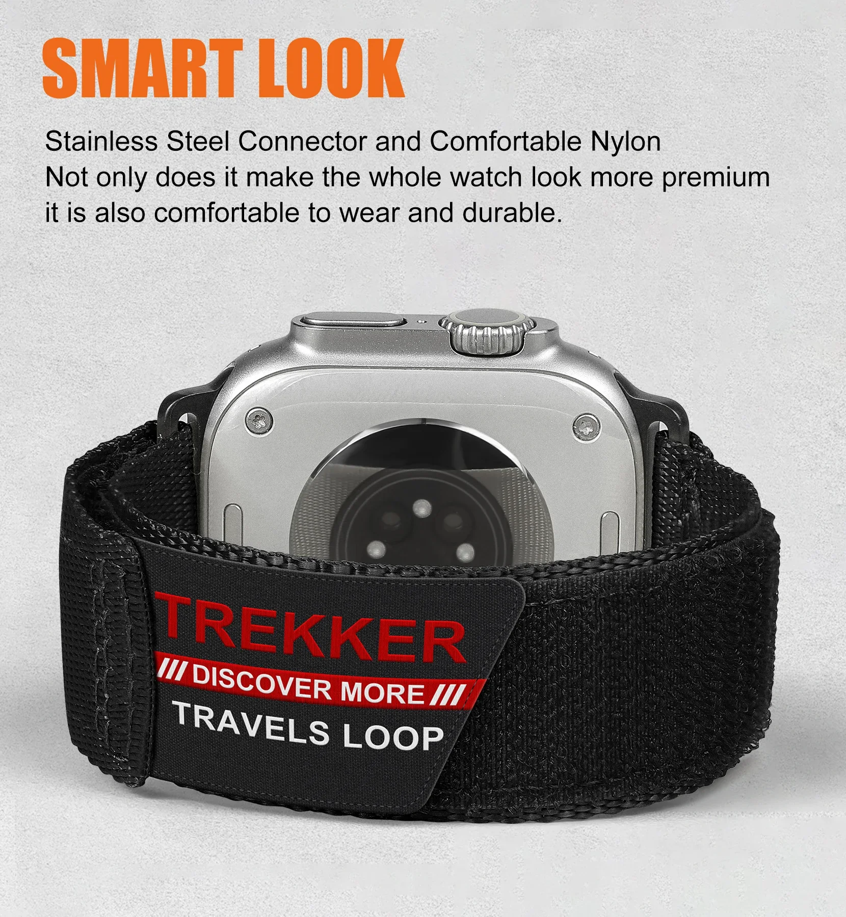 Trail Loop สําหรับ Apple Watch สายรัด 46 มม.42 มม.44 มม.45 มม.49 มม.40 มม.41 มม.ไนลอนสร้อยข้อมือกีฬา iWatch ultra 2 series 10 9 8 7 se Band