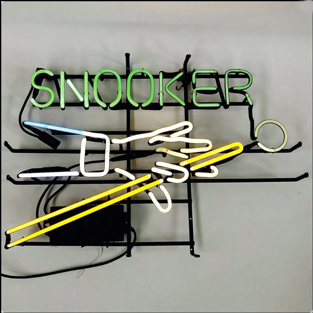 

Snooker Neon Sign Light Custom Handmade Real Glass Tube Sport Bar Store Advertise Game Room Decoration Wall Display Lamp 17"X14"