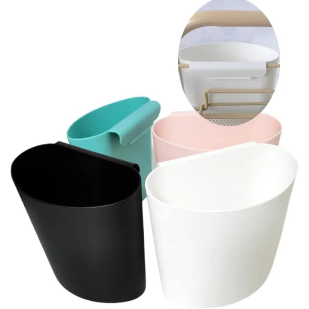 

4Pcs Hanging Cup Holder,Rolling Cart Accessories,Plant Containers,Hanging Flower Pots,Space Saver,Storage Bucket,Pencil Holder,M