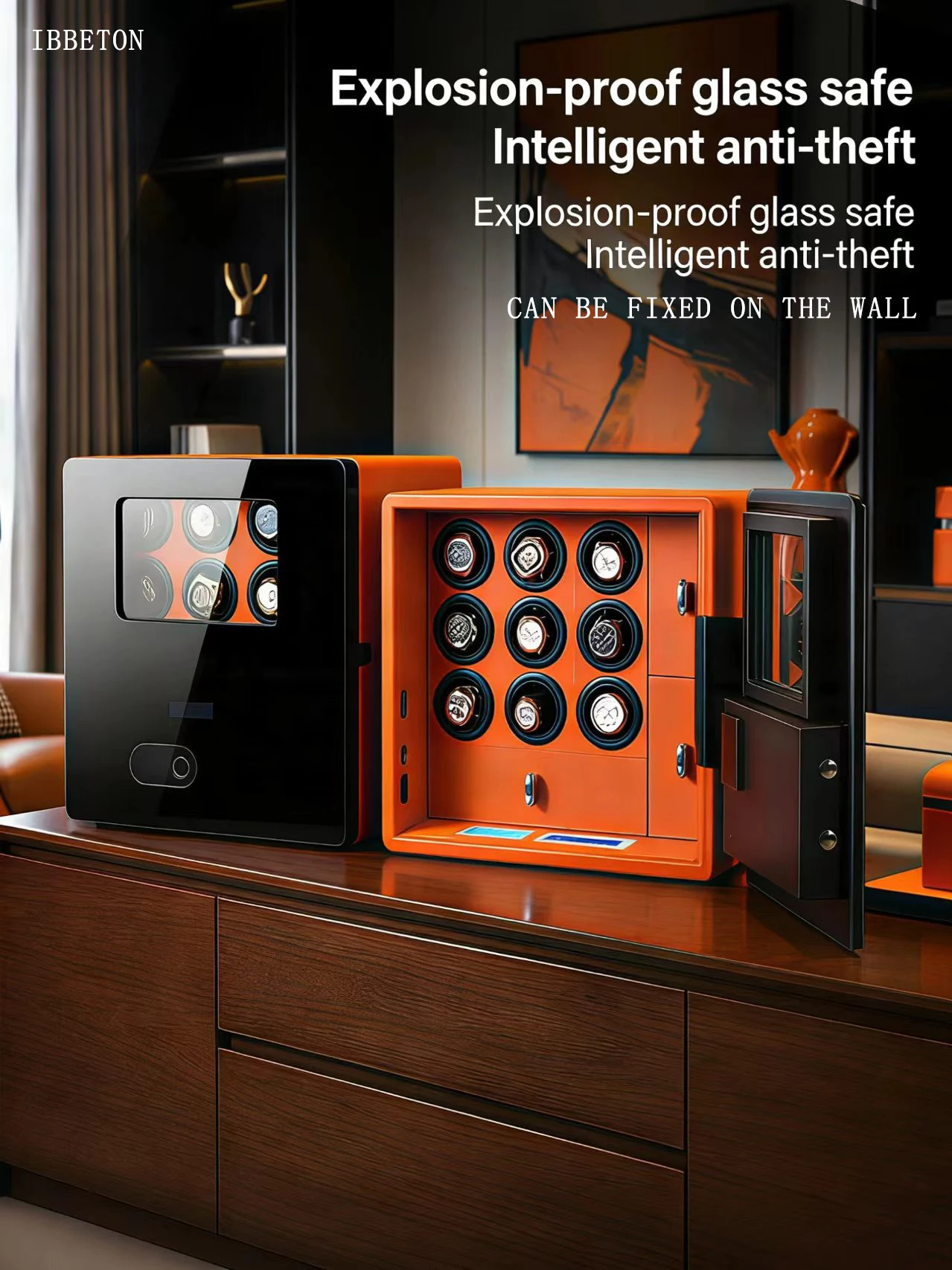 Watch Winder Fingerprint, Password, Key, 3 Unlocking Options for Secure Safes That Can Be Remotely Controlled with a Mobile Phon