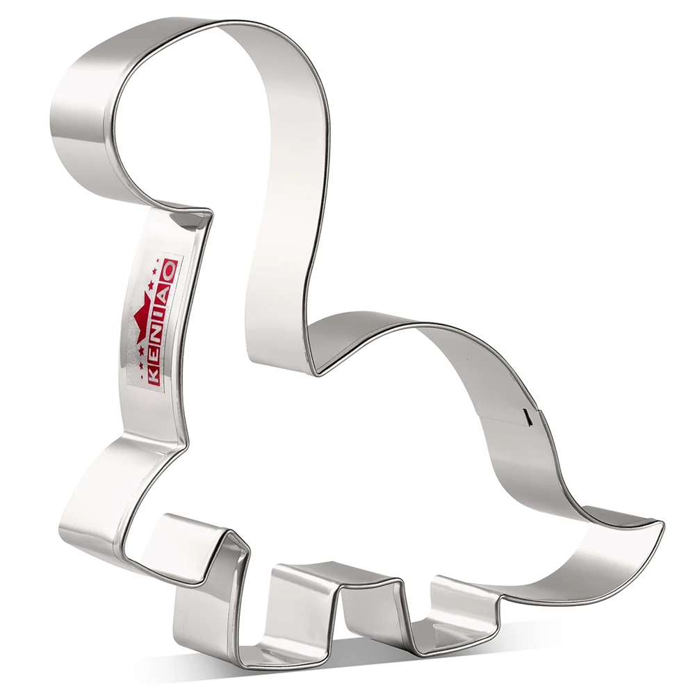 KENIAO Brontosaurus Cookie Cutter - 11.4 cm - Dinosaur Bread Sandwich Fondant Biscuit Mold - Stainless Steel