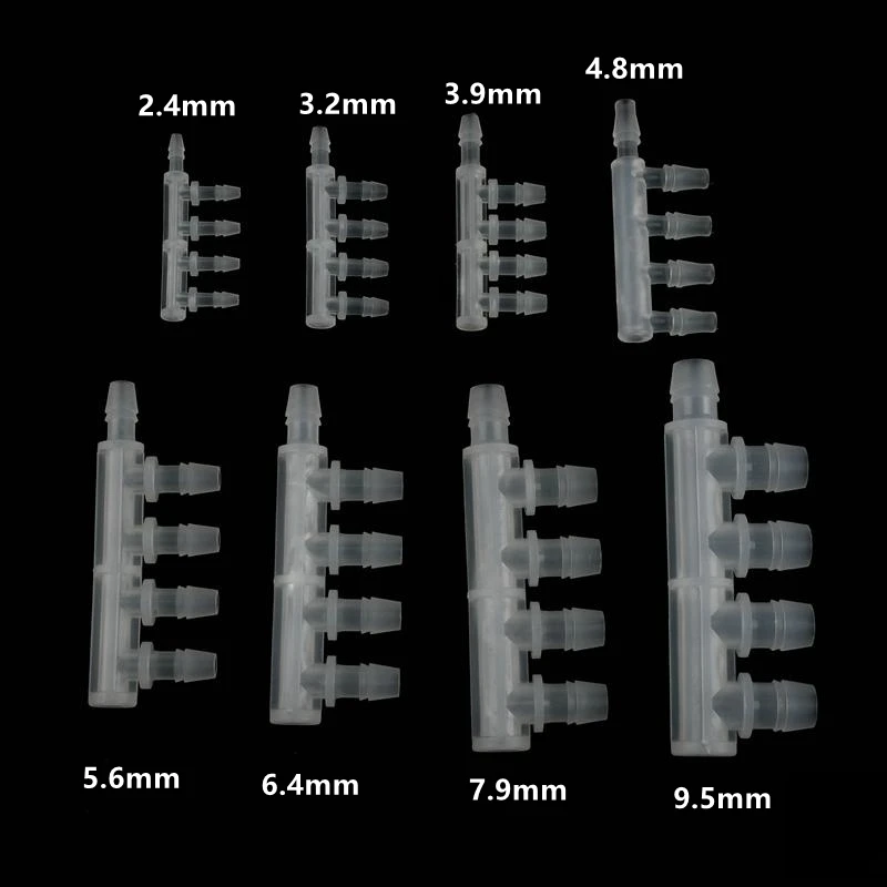 3~100PCS 2.4~9.5mm Plastic Equal Dia 5-Ways Connectors 8-4mm 6~10-Ways Irrigation System Pipe Joints Aquarium Tank Connector