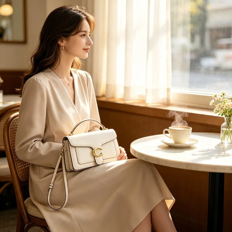 2026 New Retro C‑lock Metal Buckle Shoulder Bag Female PU Leather Underarm Bag 3‑way Casual Commuter Messenger Bag Handbag