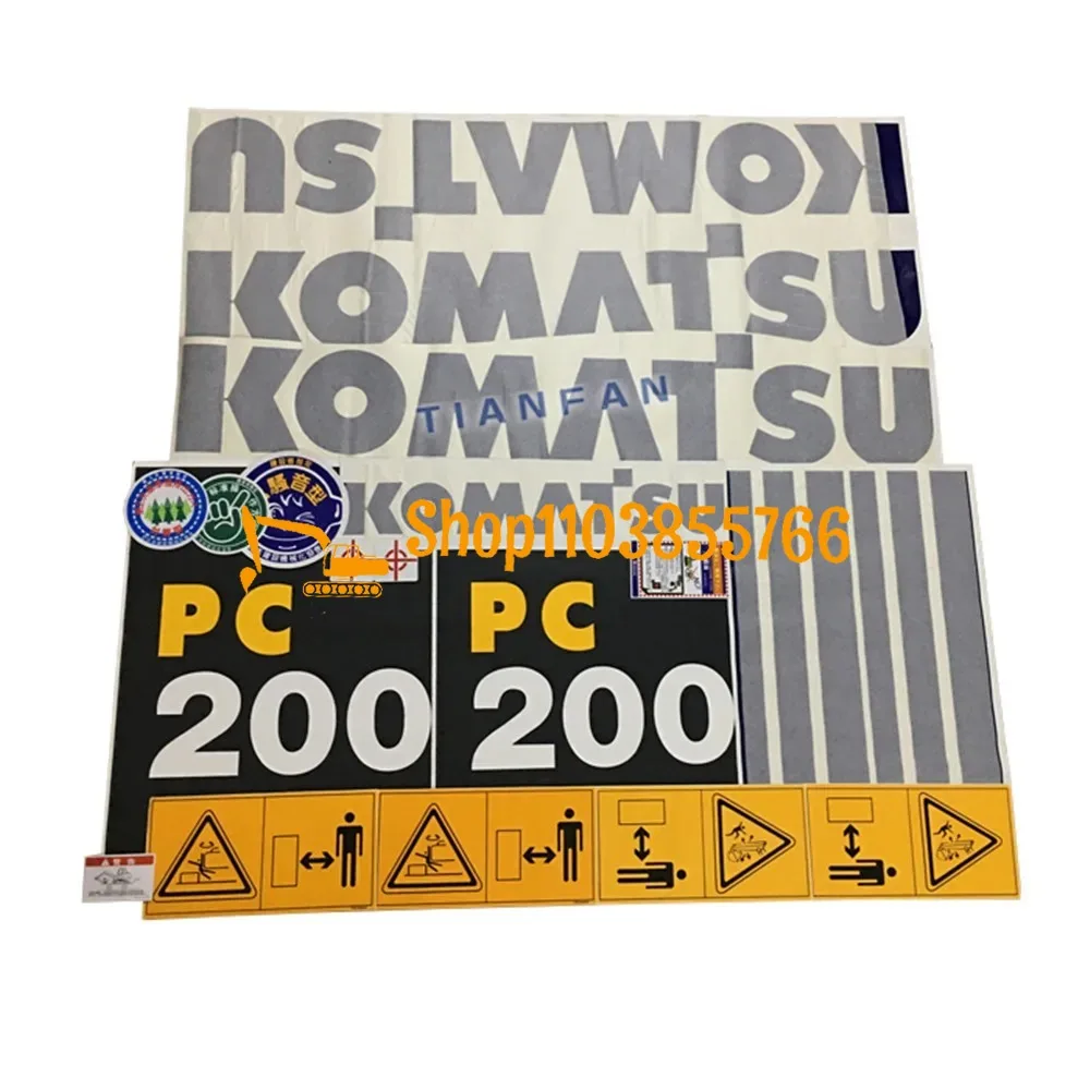 

Car Standard Model Sticker WA100 For Komatsu Excavator Full Vehicle Sticker Logo PC200/210/220/350/400/450-7