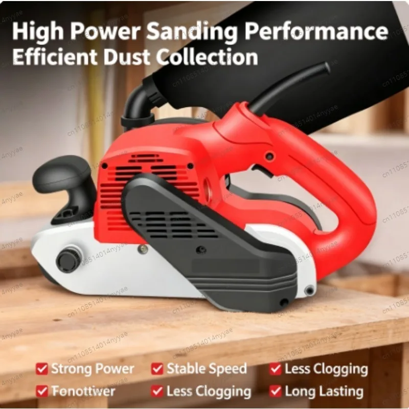Electric Belt Sander Woodworking Tool Variable Speed Power Sander Copper Motor Grinder Carpenter Polishing Grinding Machine