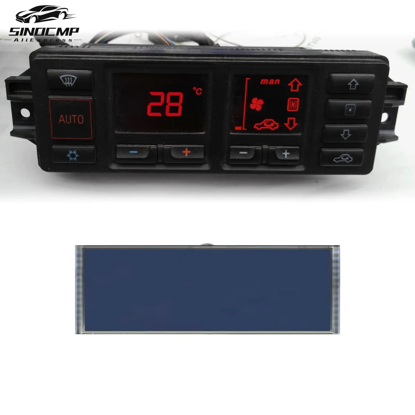 

Dashboard LCD Display 8L0820043C 8L0820043D 8L0820043M For Audi 80 90 100 A3 A4 A6 A/C Heater Climate Temp Control Unit Repair