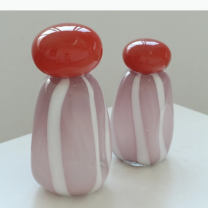 Glass Vase Band Fringe Irregularity Floral Arrangement Accessories Flower Vase Terrarium Home Decoration Accessories