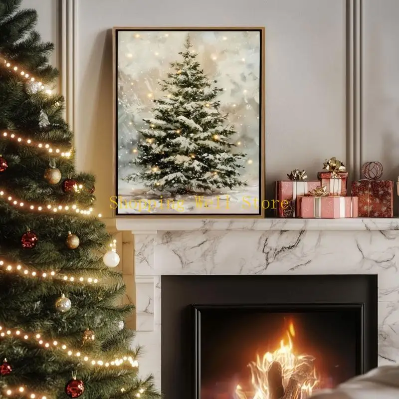 

KX4B Celebratory LED Brightened Canvas Christmas Tree Home Deck Perfect For Holiday Party Display
