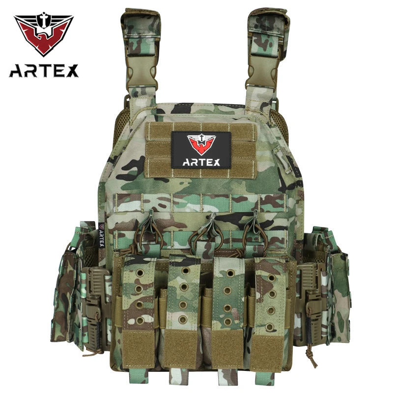 ARTEX 8306 Cycling Tactical Vest Outdoor Riding Gear Breathable Training Vest Detachable MOLLE Style Storage Vest for Bike