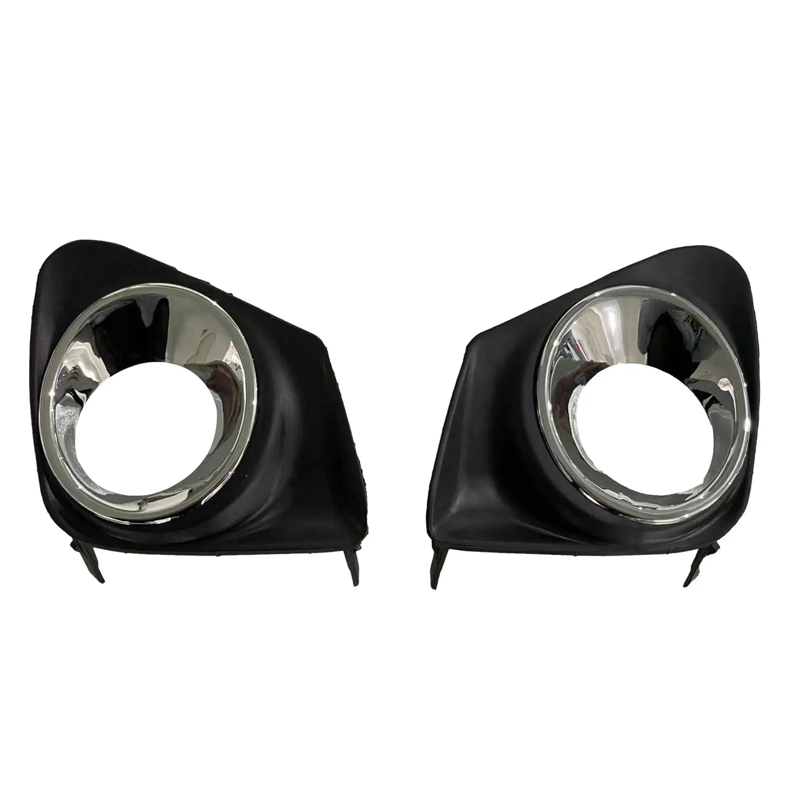 Black Plastic Fog Lamp Bezel Cover Easy Install High Quality Frame Pair for Automotive Upgrade