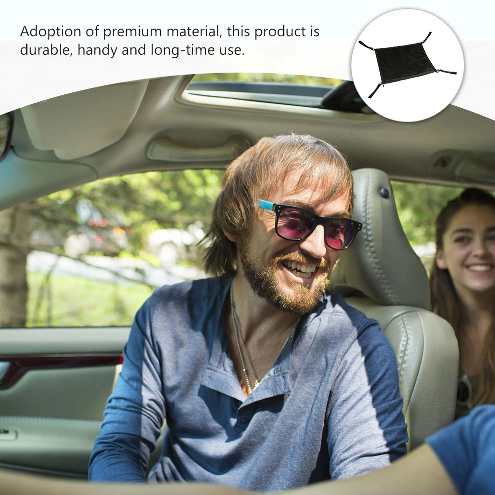 

1pc Car Roof Storage Bag Universal Mesh Pouch Durable Honeycomb Design Space Saving Lightweight Travel