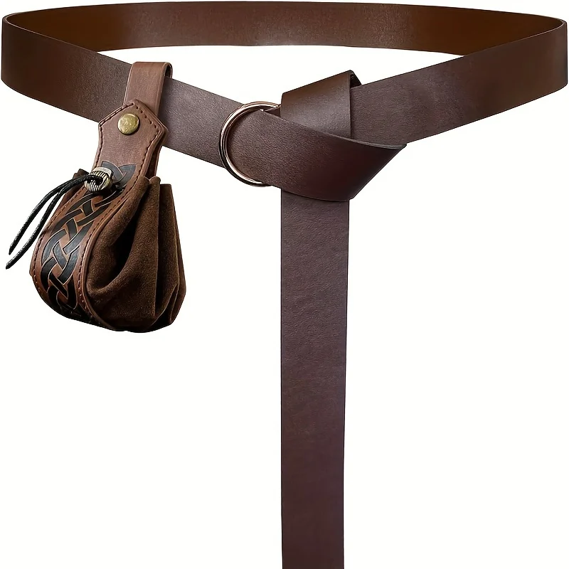 

1 шт./2 шт., ремень из искусственной кожи в стиле Ренессанс и комплект кошелька, воин викингов, ролевая игра для мужчин и женщин, подходит для Хэллоуина, LARP