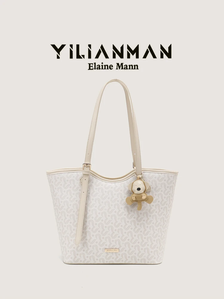 

Elegant Ladies Tote Bag with Original Print Large Capacity for Commuting And Class Dual Strap Fashionable Soft Shoulder Handbag