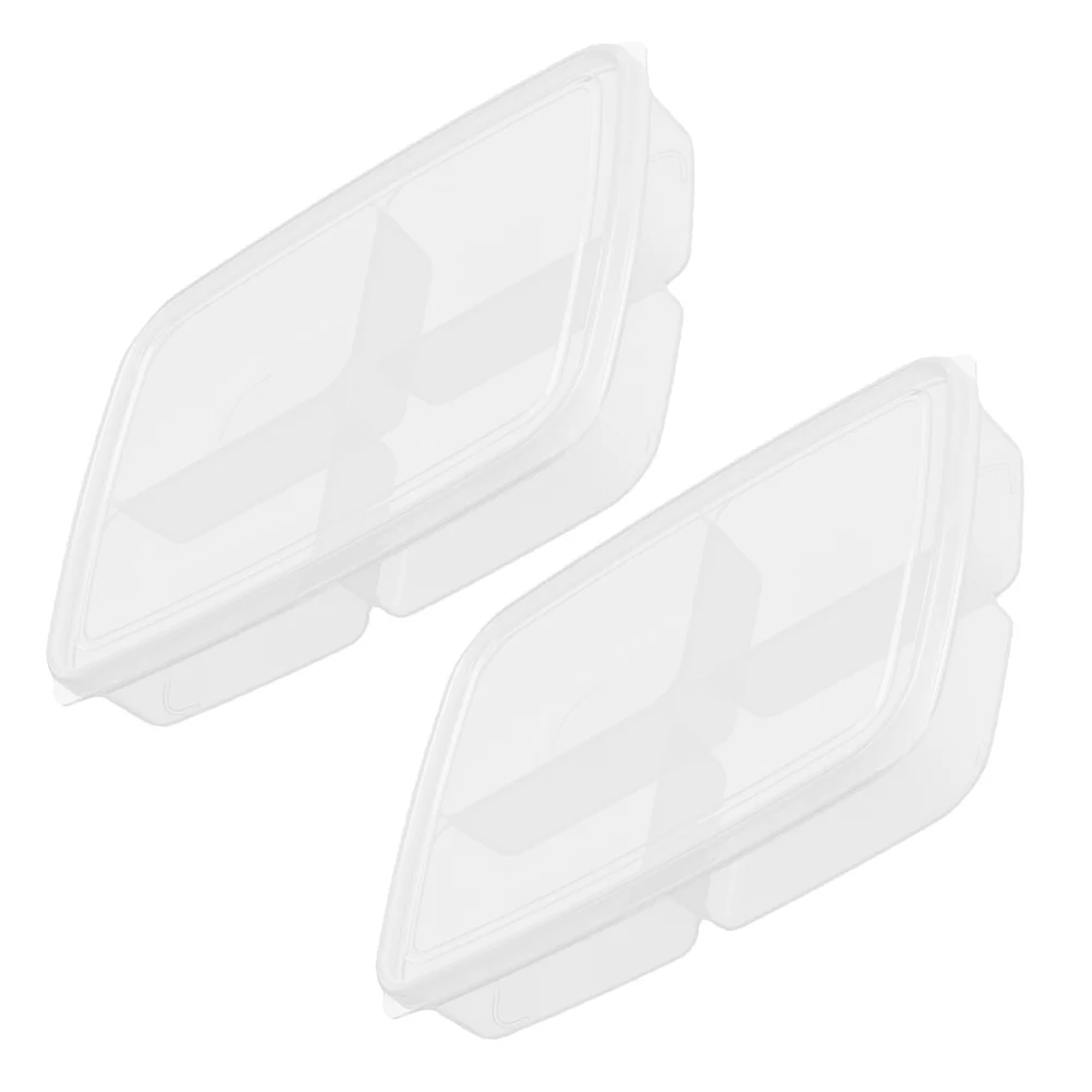 

2Pcs Fridge Food Box Good Storage Effect Avoid Peculiar Smells Practical Functions Transparent Design Fridge Storage Box