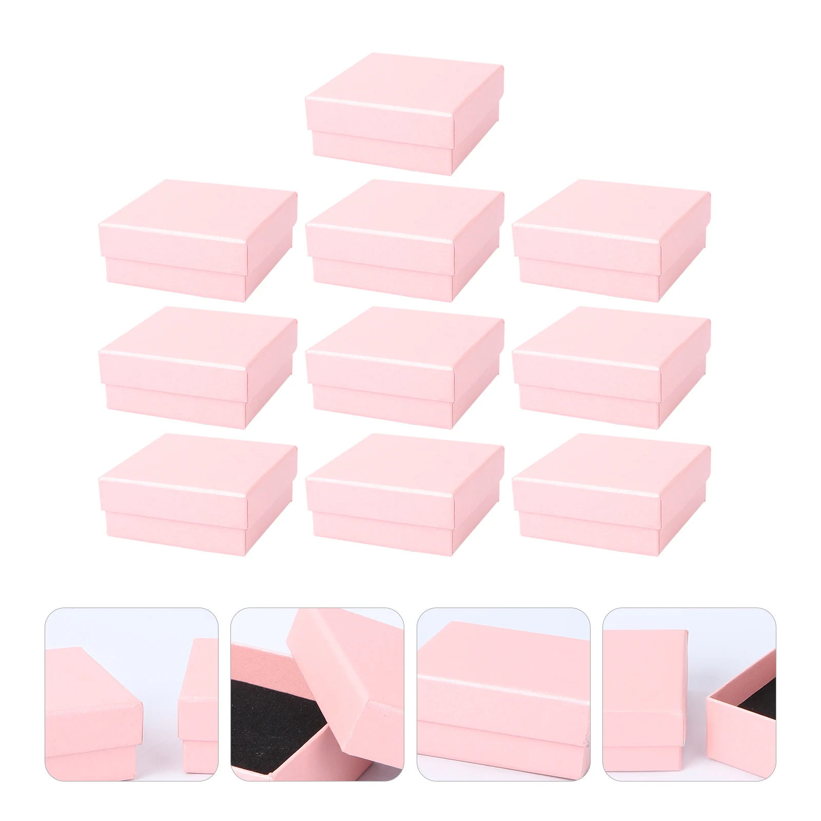 

10pcs Jewelry Box Eco Friendly Material Durable Storage Necklace Bracelet Earring Ring Travel Case Show Retail Packaging Boxes