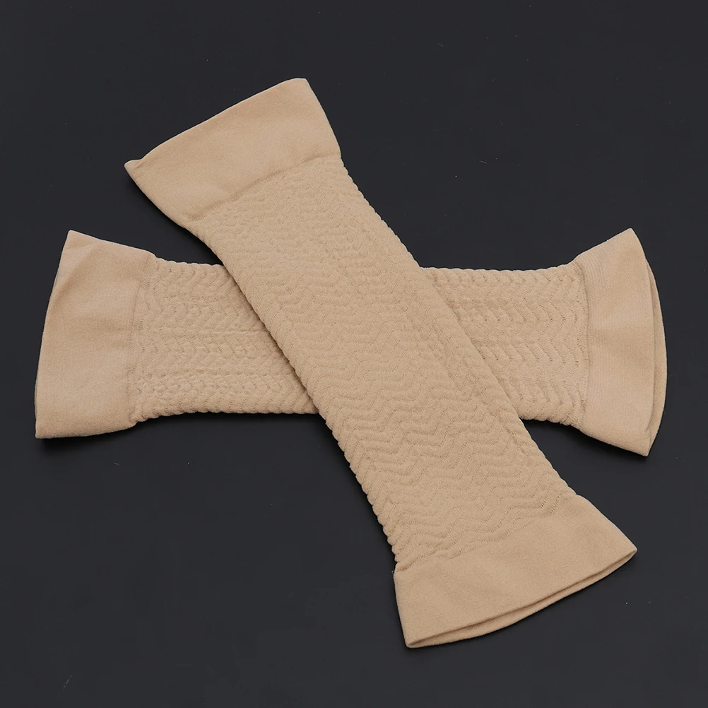 

Burn Fat Arm Shaperwear For Women Slimming Elastic Seamless Arm Sleeves Lightweight Breathable Comfortable (Black Beige