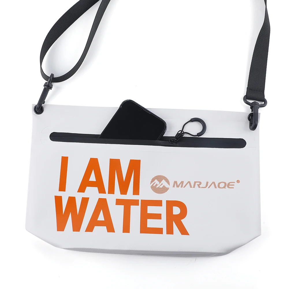 Waterproof Cosmetic Bag with Zipper PVC Swimming Shoulder Pack High-Capacity Portable Multifunctional Storable for Outdoor Sport