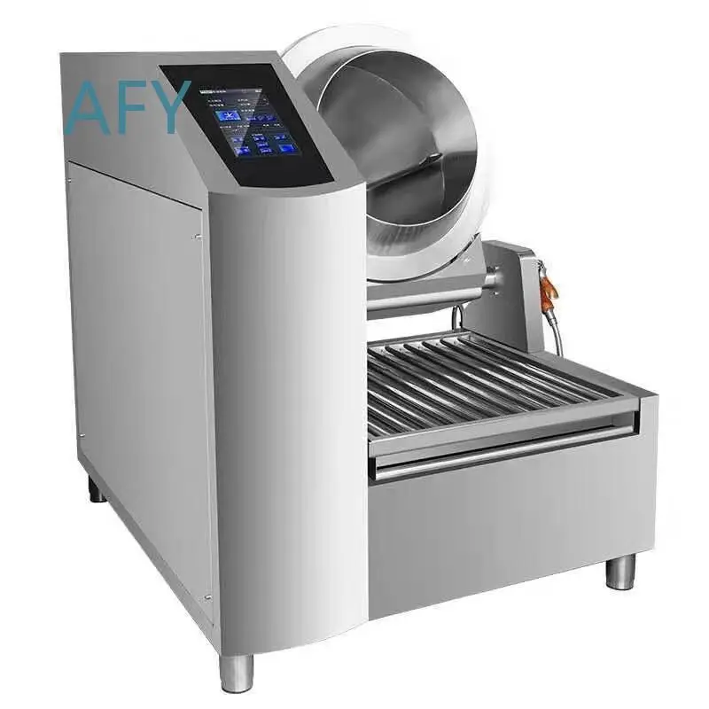 Automatic Single-side Roller Stir-frying Machine for Commercial Kitchen Use Food Processing Equipment for Restaurant Catering