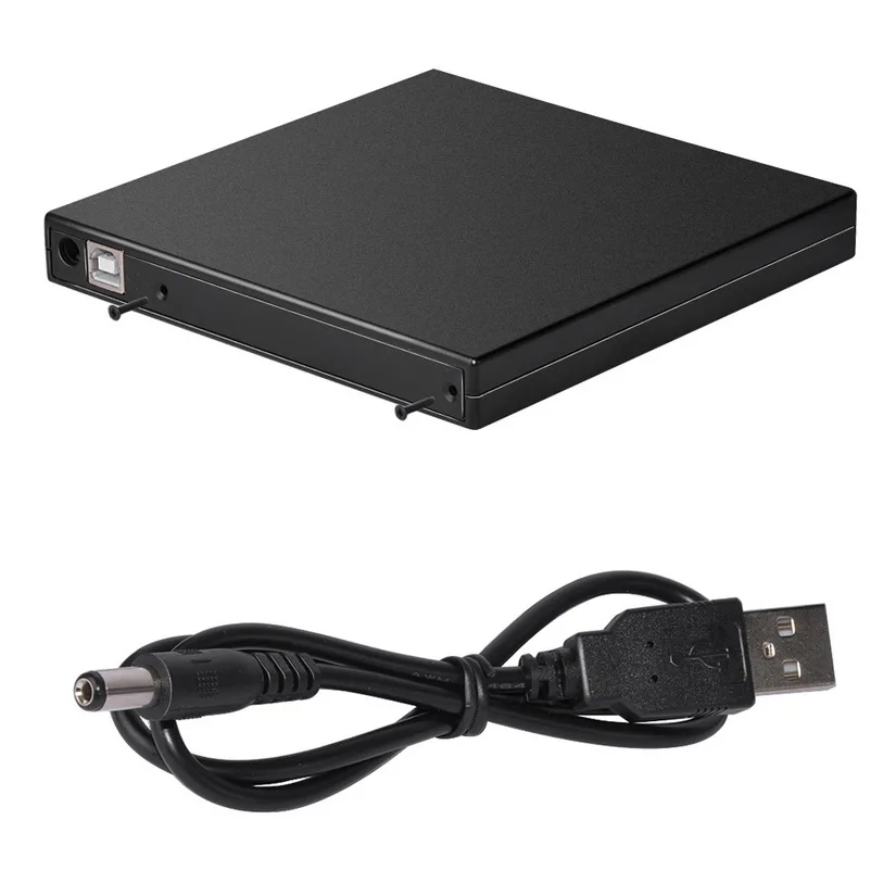 50PC 12.7mm USB 2.0 External DVD/CD-ROM Case For Laptop Desktop PC Optical Disk Drive SATA To SATA External DVD Enclosure