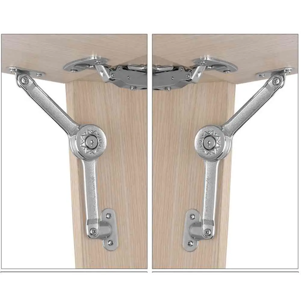 Satin Nickel Finish Lid Support Hinge Soft Close Mechanism Hydraulic Damping Cabinet Door Hinge Heavy Duty Construction