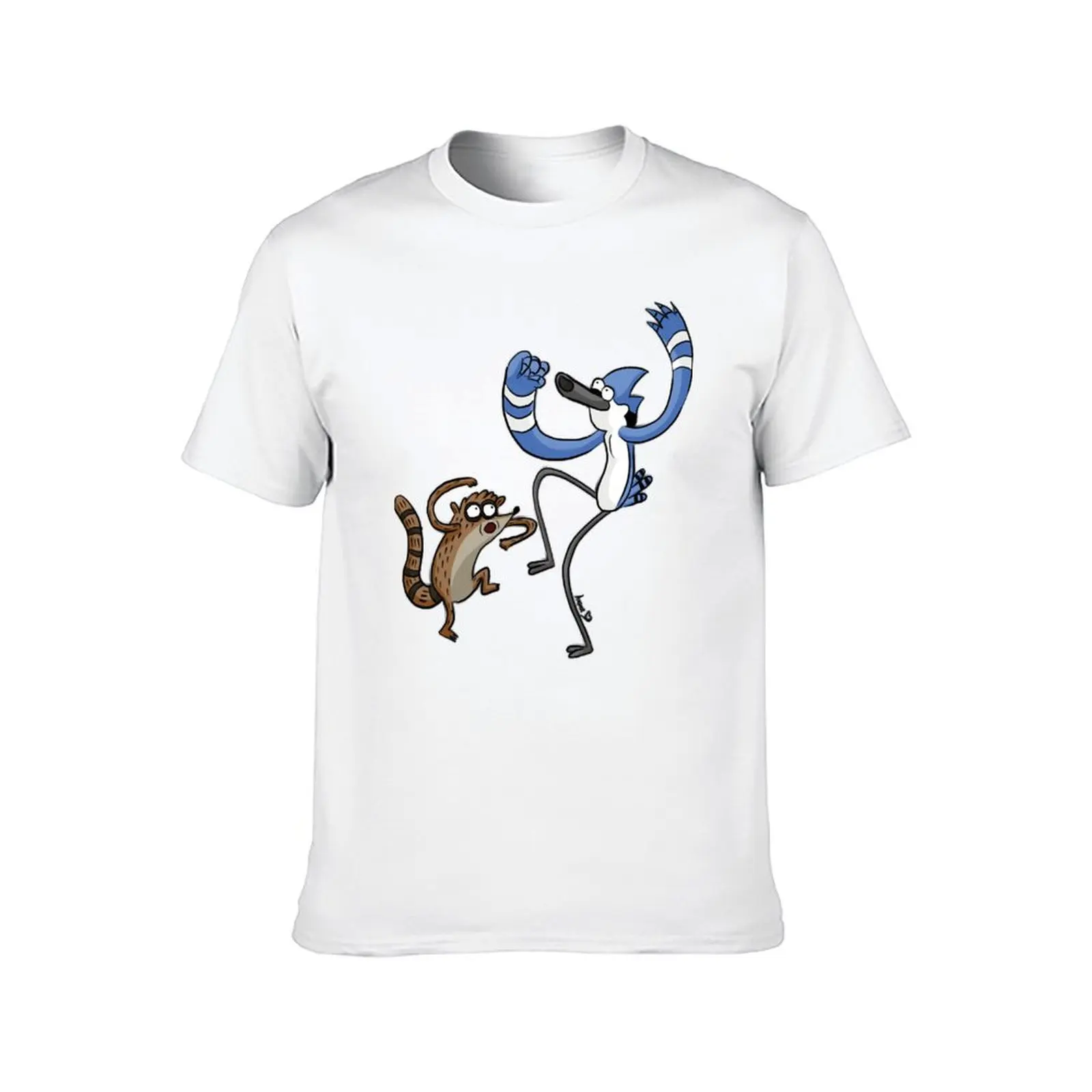 Rigby And Mordecai T-Shirt clothes summer 2025 cotton graphic tees men tshirt