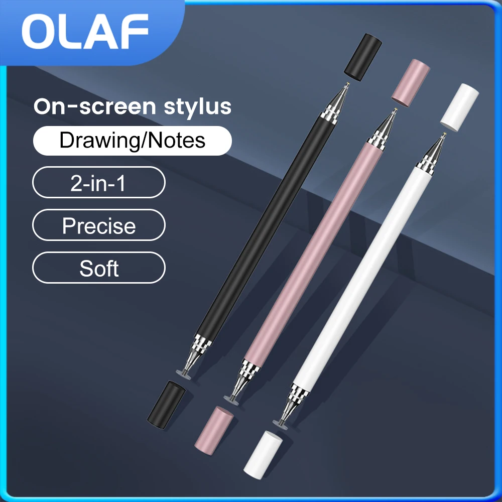 Touch Pen for Tablet Dual Purpose Disc Ballpoint Capacitive Screen Pen For iPhone Huawei Xiaomi Samsung Oneplus Redmi Cellphones