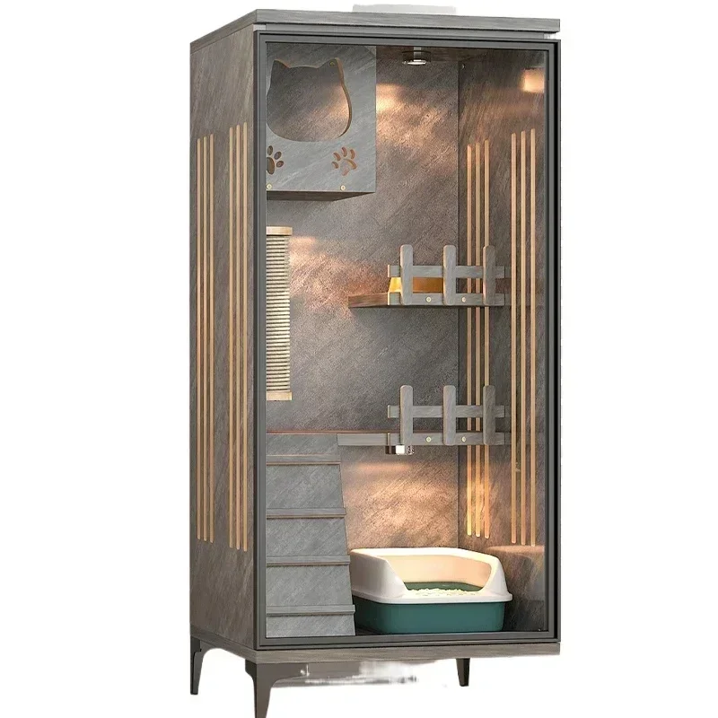 

Pet Furniture Solid Wood Cat Villa Hot Selling Factory Manufacturer Cages&Houses Multi Function Cage Large