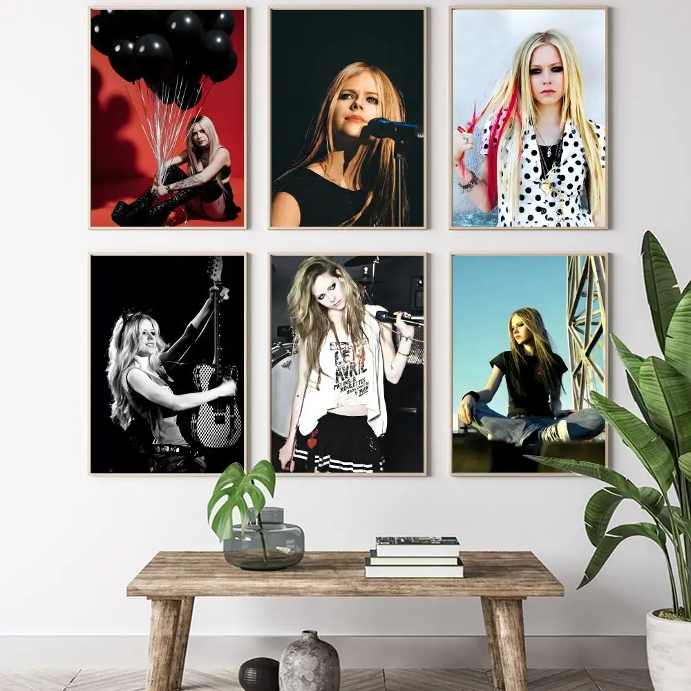 Avril Ramona Lavigne Painting Calligraphy HD Canvas Poster living room bedroom bar aesthetic