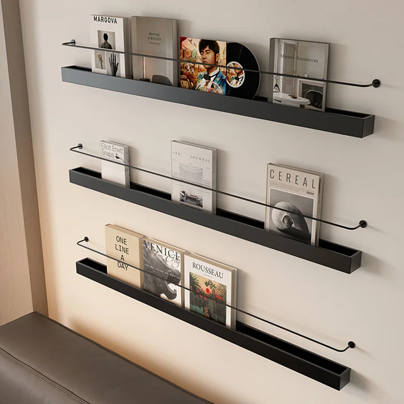 

Nordic metal wrought iron word wall hanging wall living room wall simple book newspaper rack decoration magazine storage display