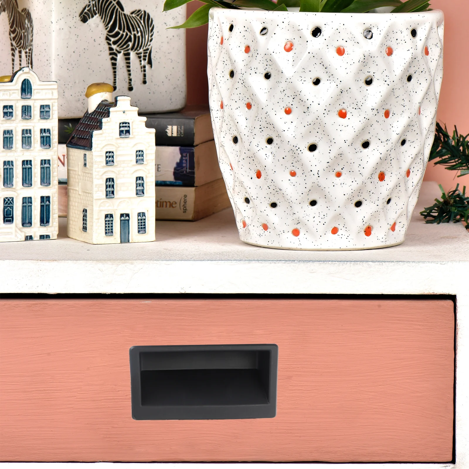 3pcs Cabinet Handle Invisible Embedded Plastic Install Invisible Cabinet Handle Durable Replacement Furniture