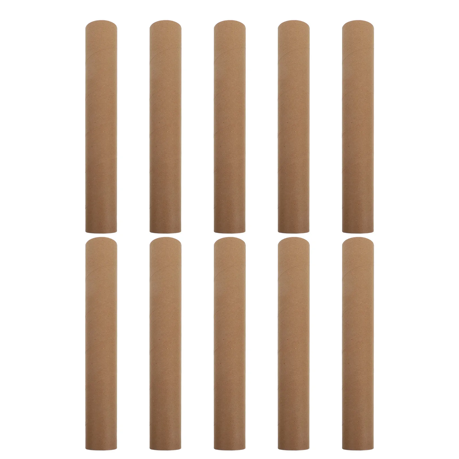 

10Pcs Poster Tube Reinforced Kraft Paper Mailing Storage Cylinder Round Caps Cardboard Shipping Tubes for Art Prints Drawings