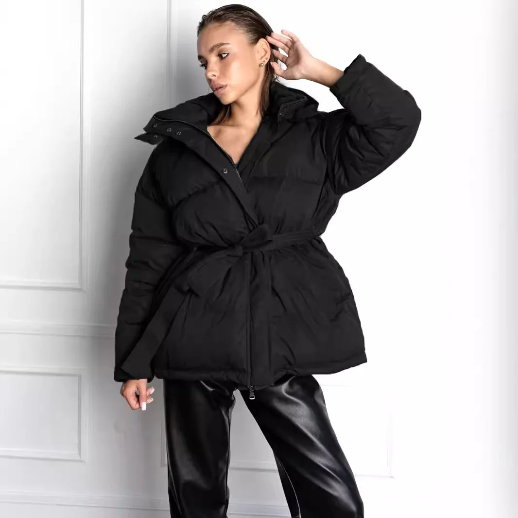 Women\'s Winter Jacket Parkas 2024 Hooded Thickened Bread Clothing Fashion Luxury Quilted Jacket Casual Warm Women Cotton Coats