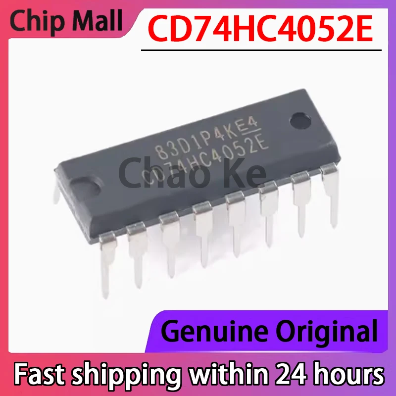 5PCS New Original CD74HC4052E DIP16 Single Channel Analog Multiplexer Chip in Stock