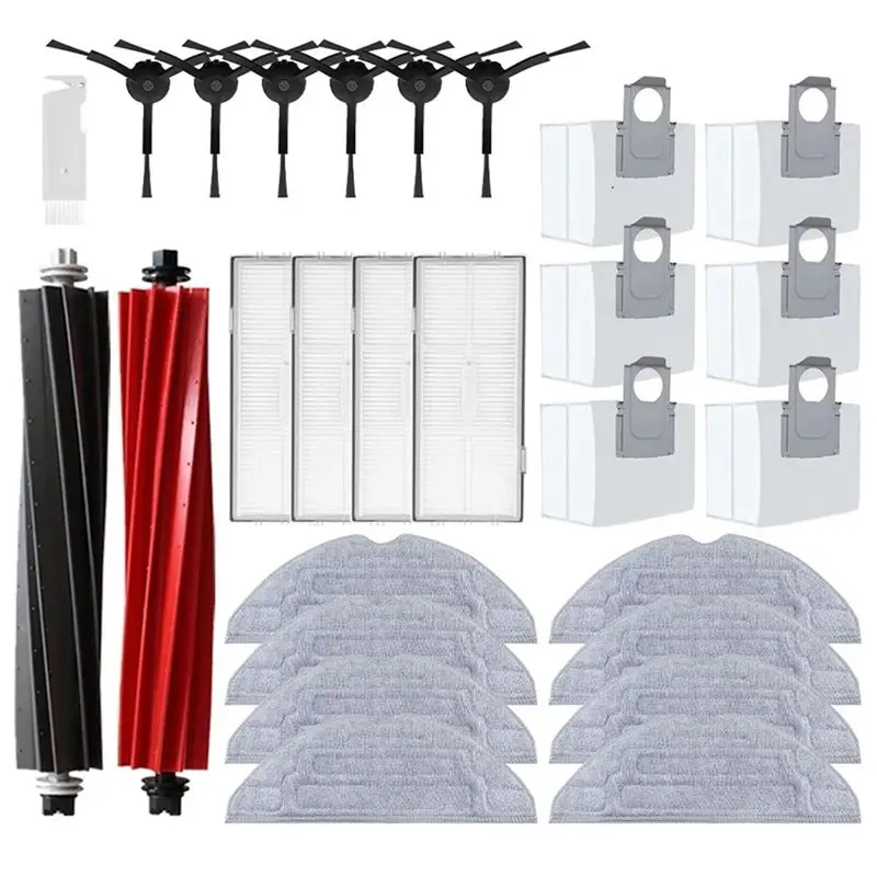 

AUAU-для Xiaomi Roborock S8 S8 Pro Ultra S8+ запасные части для робота-пылесоса основные боковые щетки тряпки для швабры HEPA-фильтры мешки для пыли