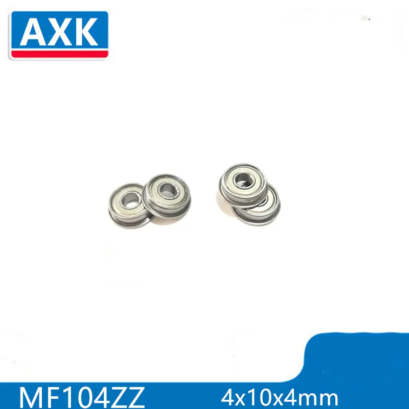 

30pcs/Lot MF104ZZ MF104 ZZ 4x10x4mm Miniature Flange Bearing Thin Wall Deep Groove Ball Radial Ball Bearing Brand New