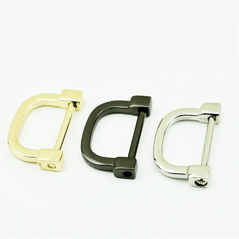 Металлическая скоба с D-образным кольцом для ключей, 2 шт., 25 мм 30 мм, соединительное кольцо с крючком, детали для кожевенного ремесла