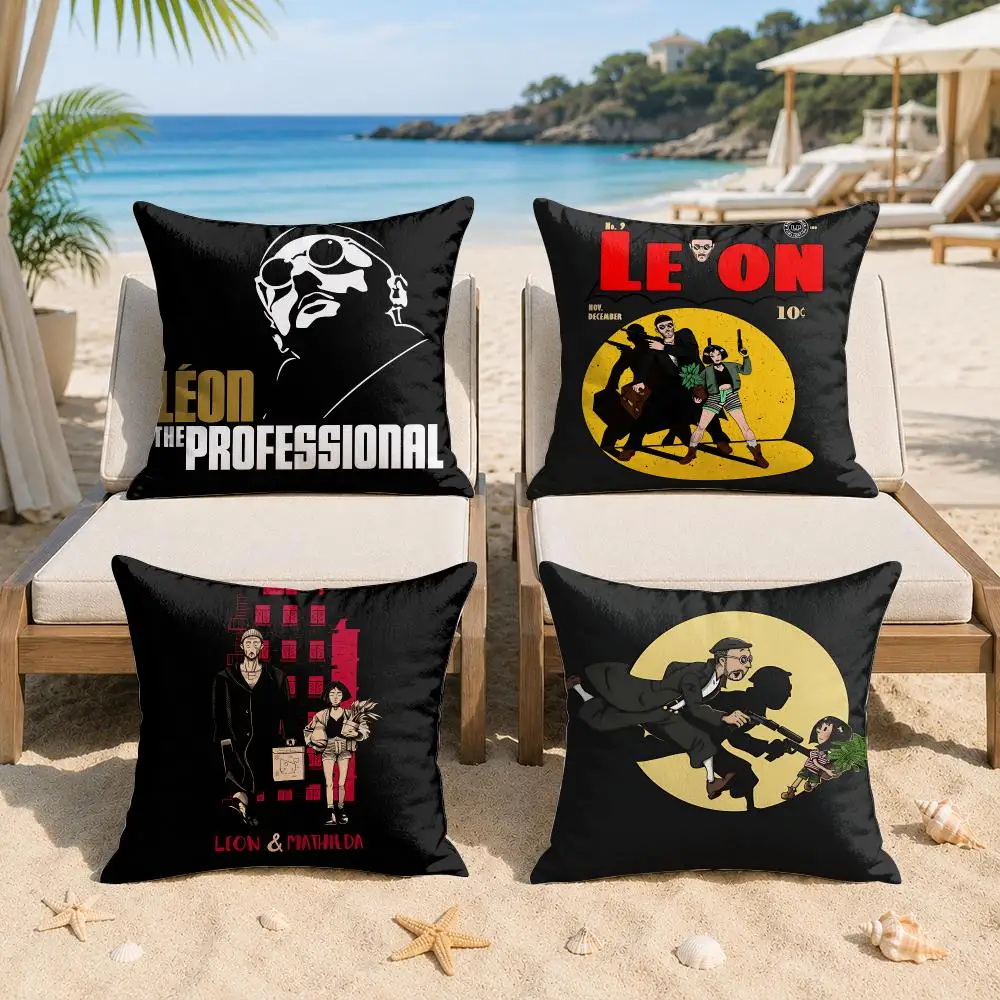 Leon The P-professional Cushion Cover Silky Short Plush Invisible Zipper Dustproof Sofa Pillow Case For Home Decor