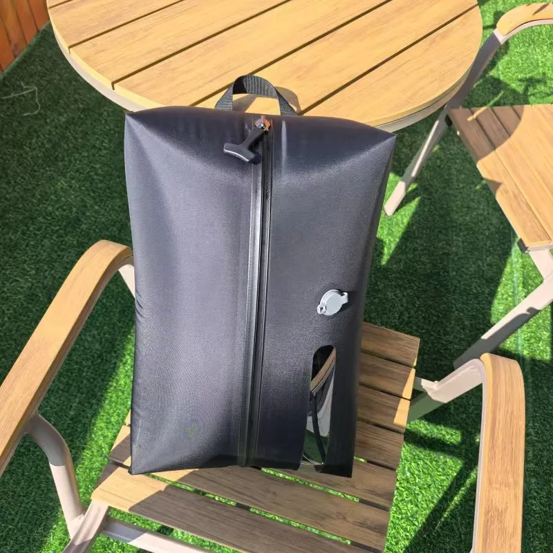 HTMCK Reusable Vacuum Bag with Air Pump for Outdoor Use Compact Storage Bag for Travel And Home Organization view 3