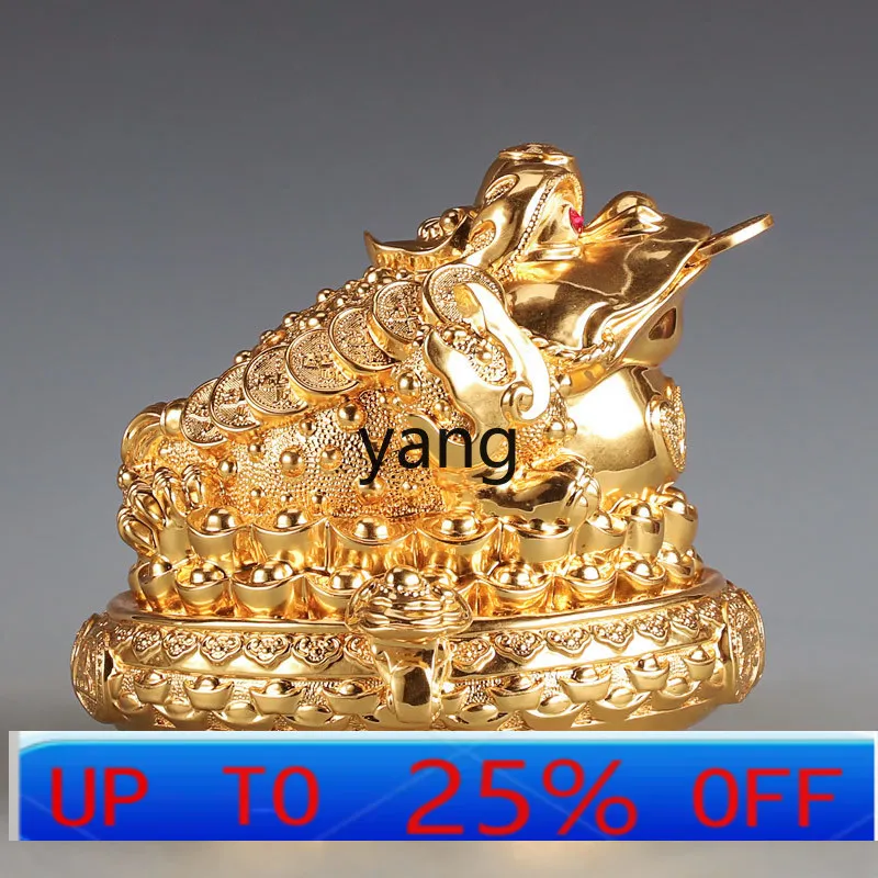 

lmm pure copper gold lucky ornament tripod gold toad office store home ornament