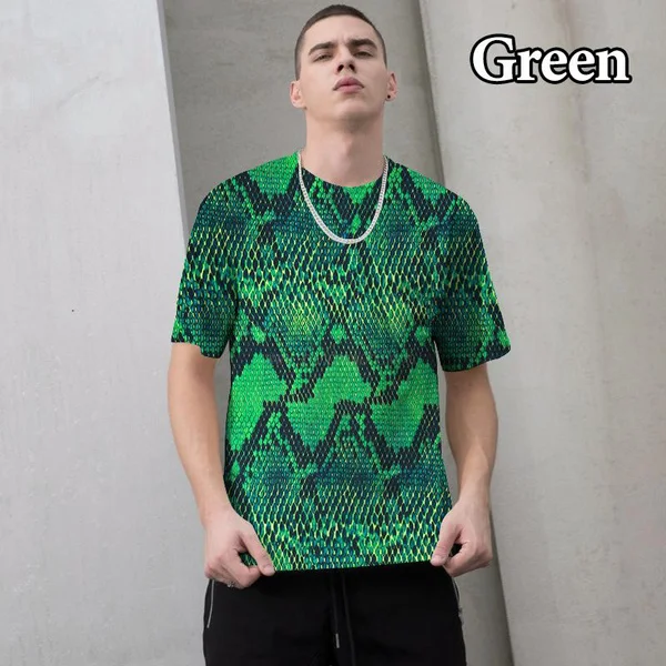 New Animal Skin 3d Printing T-shirt Men's Casual Fashion Street Funny Cool T-shirt