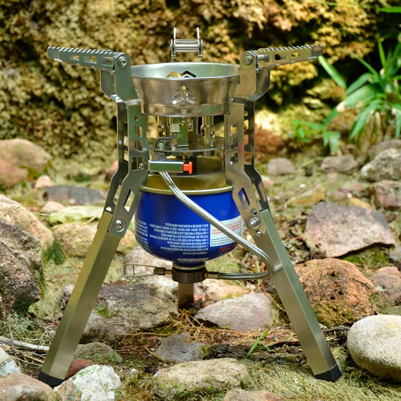 

Bulin B16 Portable Outdoor Three Core Burner Camping Stove for Hiking, 6800W Strong Power