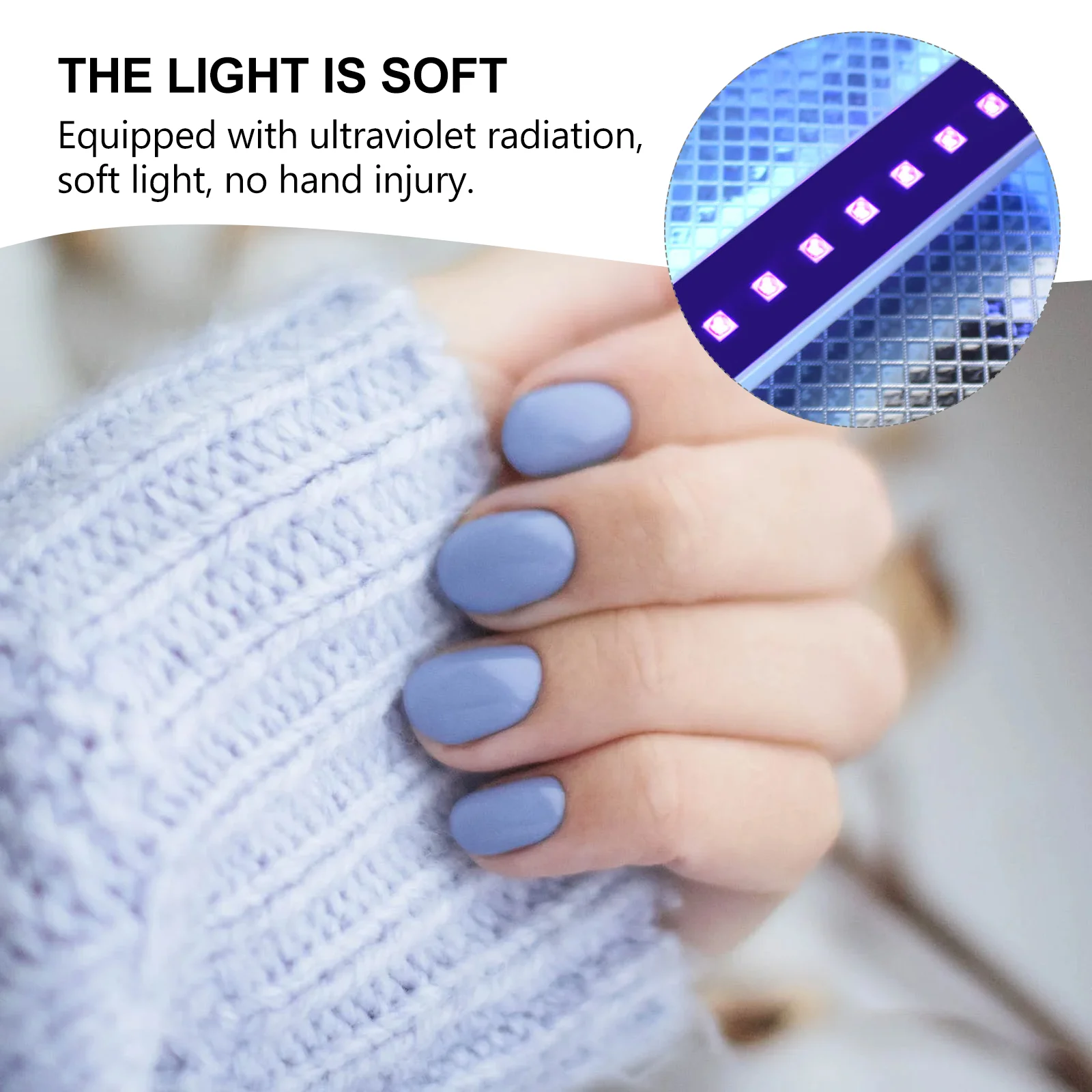 9W Fototherapie Machinelamp Zwart Licht LED Nagellamp Droger Sneldrogend voor