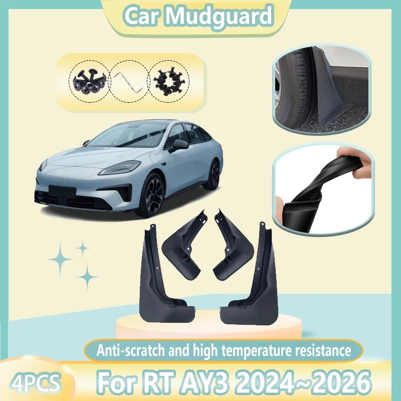 

4PCS Car Fender For Aion RT AY3 2024 2025 2026 Rear Front Anti-splash Mud Flap Guard Mudflaps Wheel Protect Mudguard Accessories