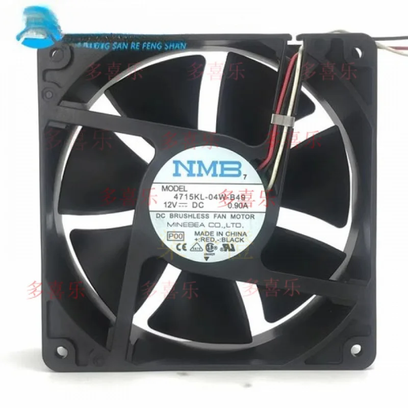 

ZMZM для NMB 4715KL-04W-B49 12038 DC12V 0.90A 12CM 3-проводной шариковый охлаждающий вентилятор